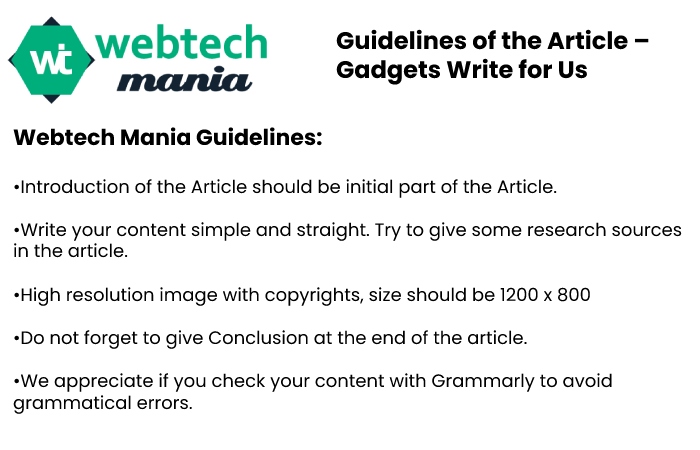 Guidelines for the article Webtechmania