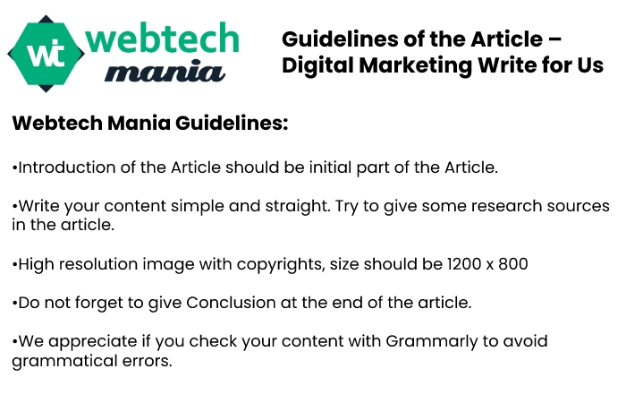 Guidelines for the article Webtechmania